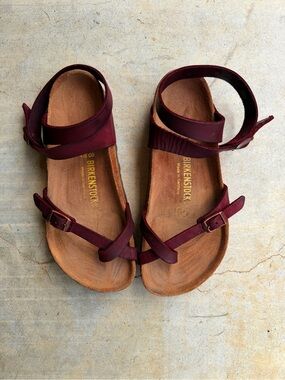 Birkenstock 38 100% Leather Zinfandel